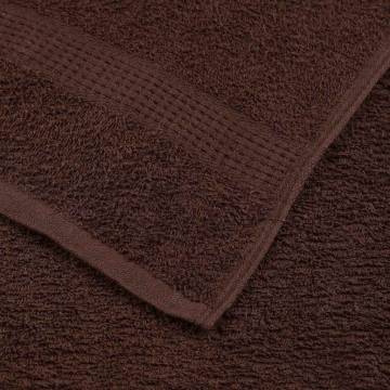 12 Piece Brown Towel Set - 100% Cotton, 360 gsm | HipoMarket