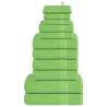  12 Piece Towel Set Green 360 gsm 100% Cotton Colour green Quantity in Package 1 