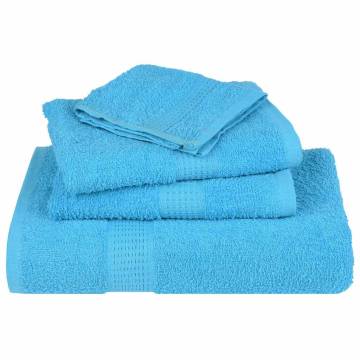 12 Piece Turquoise Towel Set | 100% Cotton - Soft & Absorbent