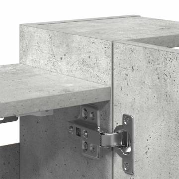 Bathroom Mirror Cabinet - Concrete Grey 80x20.5x64 cm