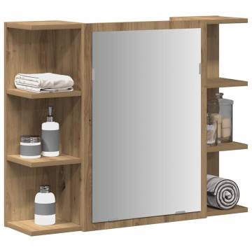 Artisan Oak Bathroom Mirror Cabinet - Stylish & Functional