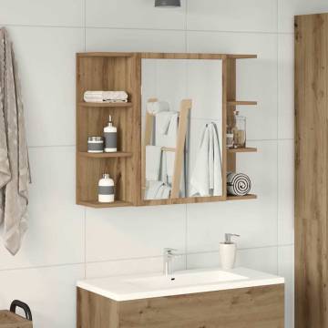 Artisan Oak Bathroom Mirror Cabinet - Stylish & Functional