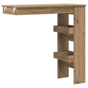 Wall Bar Table Artisan Oak - Stylish Engineered Wood Design