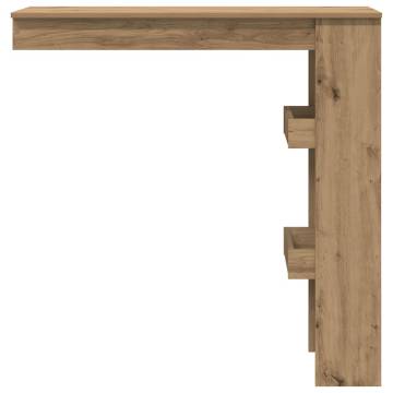 Wall Bar Table Artisan Oak - Stylish Engineered Wood Design