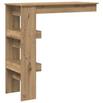 Wall Bar Table Artisan Oak - Stylish Engineered Wood Design