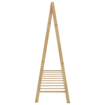 Bamboo Clothes Rack with Shelves - Stylish & Functional