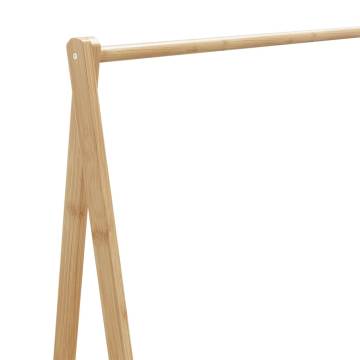 Bamboo Clothes Rack with Shelves - Stylish & Functional