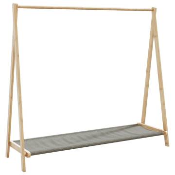 Bamboo Clothes Rack with Shelves - 106x34x102 cm