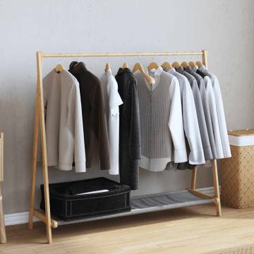 Bamboo Clothes Rack with Shelves - 106x34x102 cm