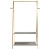 Bamboo Clothes Rack with Shelves - Stylish & Durable Design