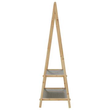 Bamboo Clothes Rack with Shelves - Stylish & Durable Design