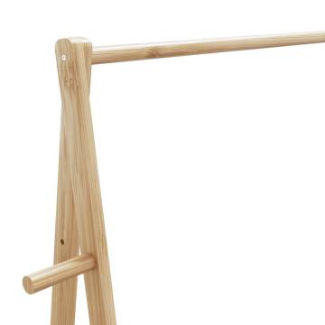 Bamboo Clothes Rack with Shelves - Stylish & Durable Design