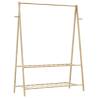  Clothes Rack with Shelves 132x45.5x150.5 cm Bamboo Size 132 cm Quantity in Package 1 Model without wheels Material bamboo 