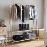 Bamboo Clothes Rack with Shelves – Space-Saving & Stylish