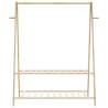 Bamboo Clothes Rack with Shelves – Space-Saving & Stylish