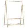 Bamboo Clothes Rack with Shelves – Space-Saving & Stylish