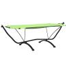 Outdoor Lounge Bed with Canopy - Green Steel & Oxford Fabric