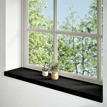 Dark Brown Solid Oak Window Sills - 2 pcs - 120x30x2 cm