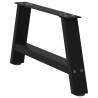 A-Shaped Coffee Table Legs - Black Steel (60x30-31 cm) - 2 pcs