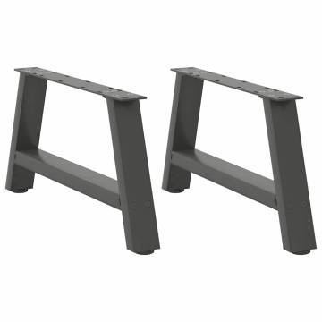 A-Shaped Coffee Table Legs - Anthracite Steel (60x30-31 cm)