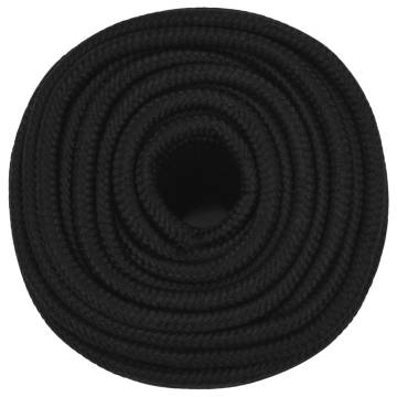 Work Rope Black 14mm 100m - Durable Polyester Rope