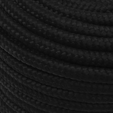 Work Rope Black 14mm 100m - Durable Polyester Rope