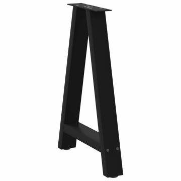 A-Shaped Coffee Table Legs - Black Steel 60x(72-73) cm