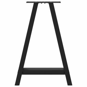 A-Shaped Coffee Table Legs - Black Steel 60x(72-73) cm