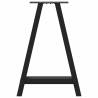 A-Shaped Coffee Table Legs - Black Steel 60x(72-73) cm