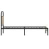 Smoked Oak Bed Frame 75x190 cm - Elegant & Sturdy Design