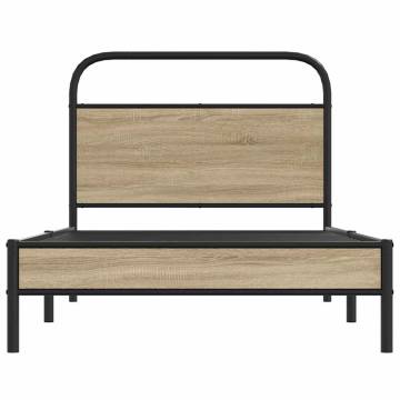 Bed Frame Without Mattress 100x190 cm - Smoked Oak Design