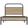 Bed Frame Without Mattress 100x190 cm - Smoked Oak Design