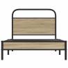 Smoked Oak Bed Frame 107x203 cm | Stylish & Sturdy Design