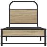 Smoked Oak Bed Frame 80x200 cm - Stylish & Robust Design