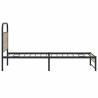 Smoked Oak Bed Frame Without Mattress 90x200 cm - Hipomarket