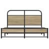 Smoked Oak Bed Frame 135x190 cm | Stylish & Durable Design