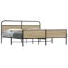  Metal Bed Frame without Mattress Smoked Oak 183x213 cm Colour smoked oak Size 183 x 213 cm Model with headboard & dual low footboard 