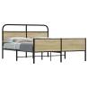  Metal Bed Frame without Mattress Sonoma Oak 160x200 cm Colour sonoma oak Size 160 x 200 cm Model with headboard & high footboard 