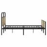 Metal Bed Frame without Mattress - Sonoma Oak 160x200 cm