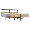  Metal Bed Frame without Mattress Sonoma Oak 183x213 cm Colour sonoma oak Size 183 x 213 cm Model with headboard & high footboard 