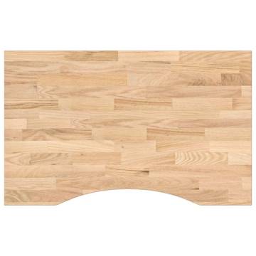 Solid Oak Desk Top 80x50 cm | Untreated Rectangular Design