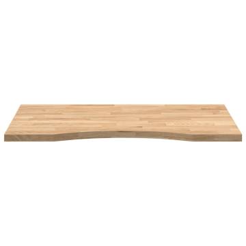 Solid Oak Desk Top 80x50 cm | Untreated Rectangular Design