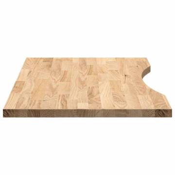 Solid Oak Desk Top 80x50 cm | Untreated Rectangular Design