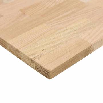 Solid Oak Desk Top 80x50 cm | Untreated Rectangular Design