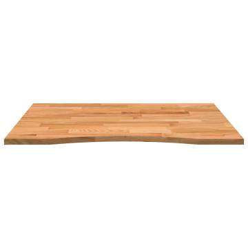 Solid Wood Oak Desk Top - Light Brown 100x80 cm | HipoMarket