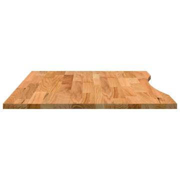 Solid Wood Oak Desk Top - Light Brown 100x80 cm | HipoMarket