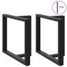 Stylish T-Shaped Dining Table Legs - 2 pcs Black Steel