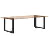 Stylish T-Shaped Dining Table Legs - 2 pcs Black Steel