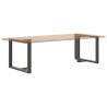 T-Shaped Dining Table Legs - 2 pcs Anthracite Steel 90x35 cm