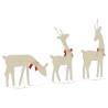 Christmas Decoration Reindeer 3 pcs 90 LEDs Warm White